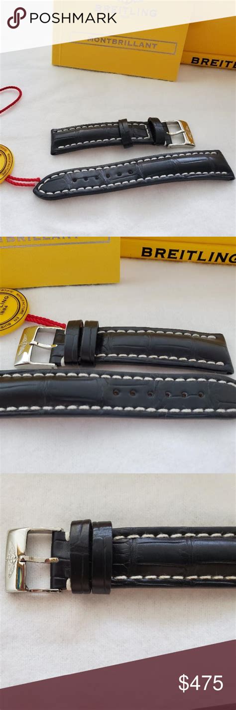 breitling crocodile strap tang buckle|Breitling watch band sizes.